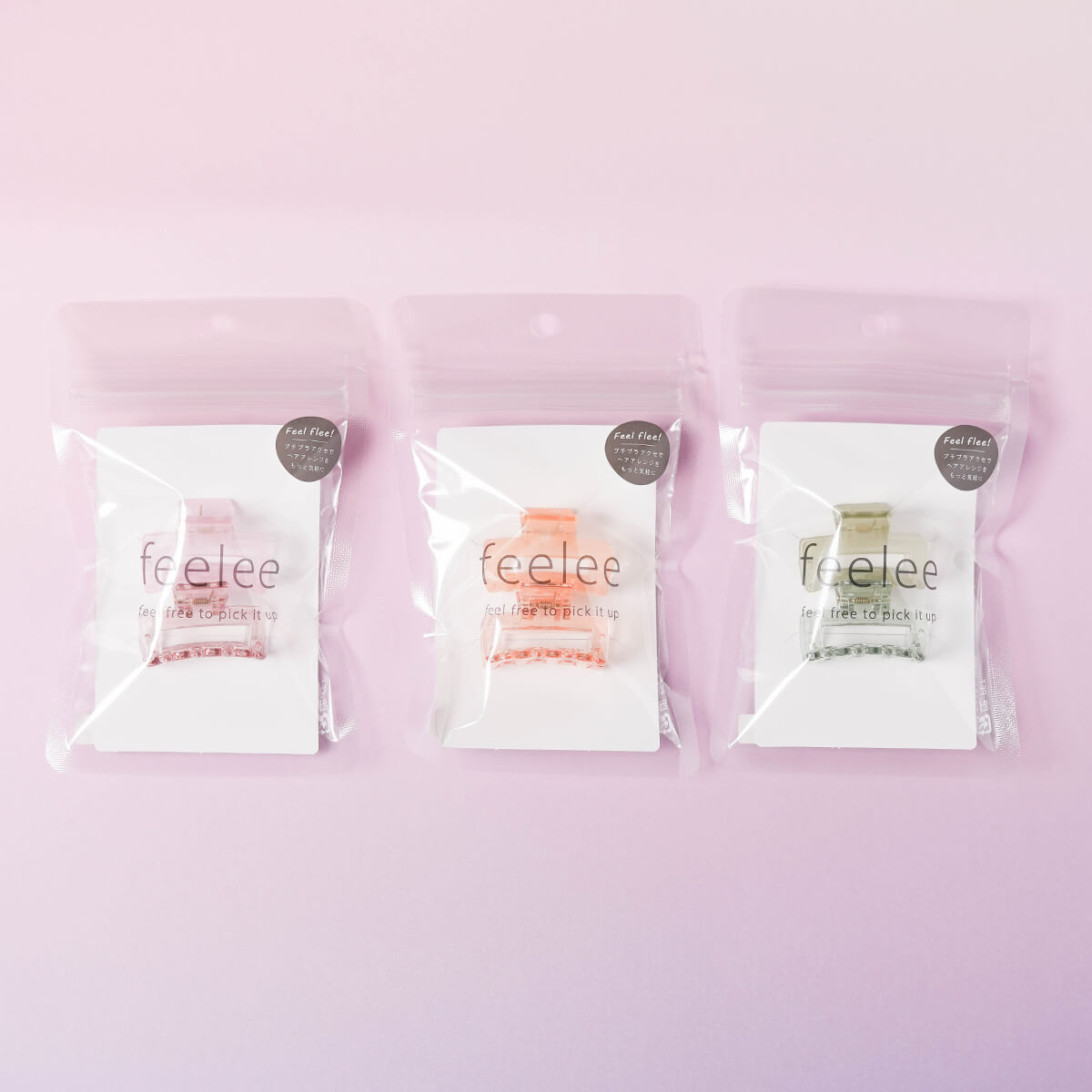 feelee ミニヘアクリップ2個セット