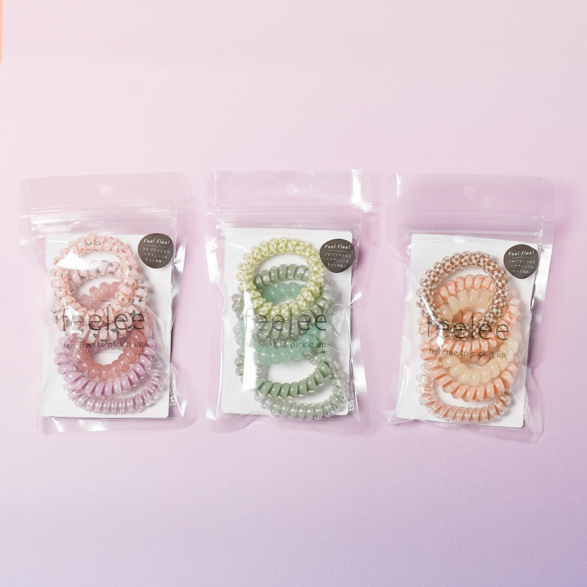 feelee スプリングヘアゴム5本セット