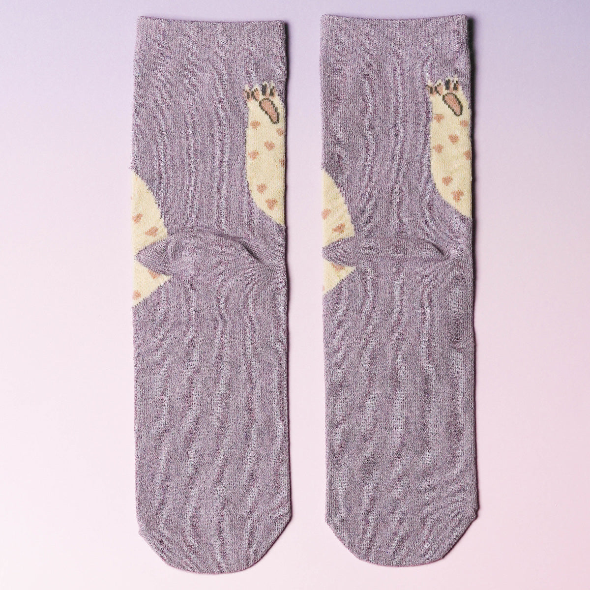 くせ強/1Pソックス ラベンダー(ガオヒョウ)