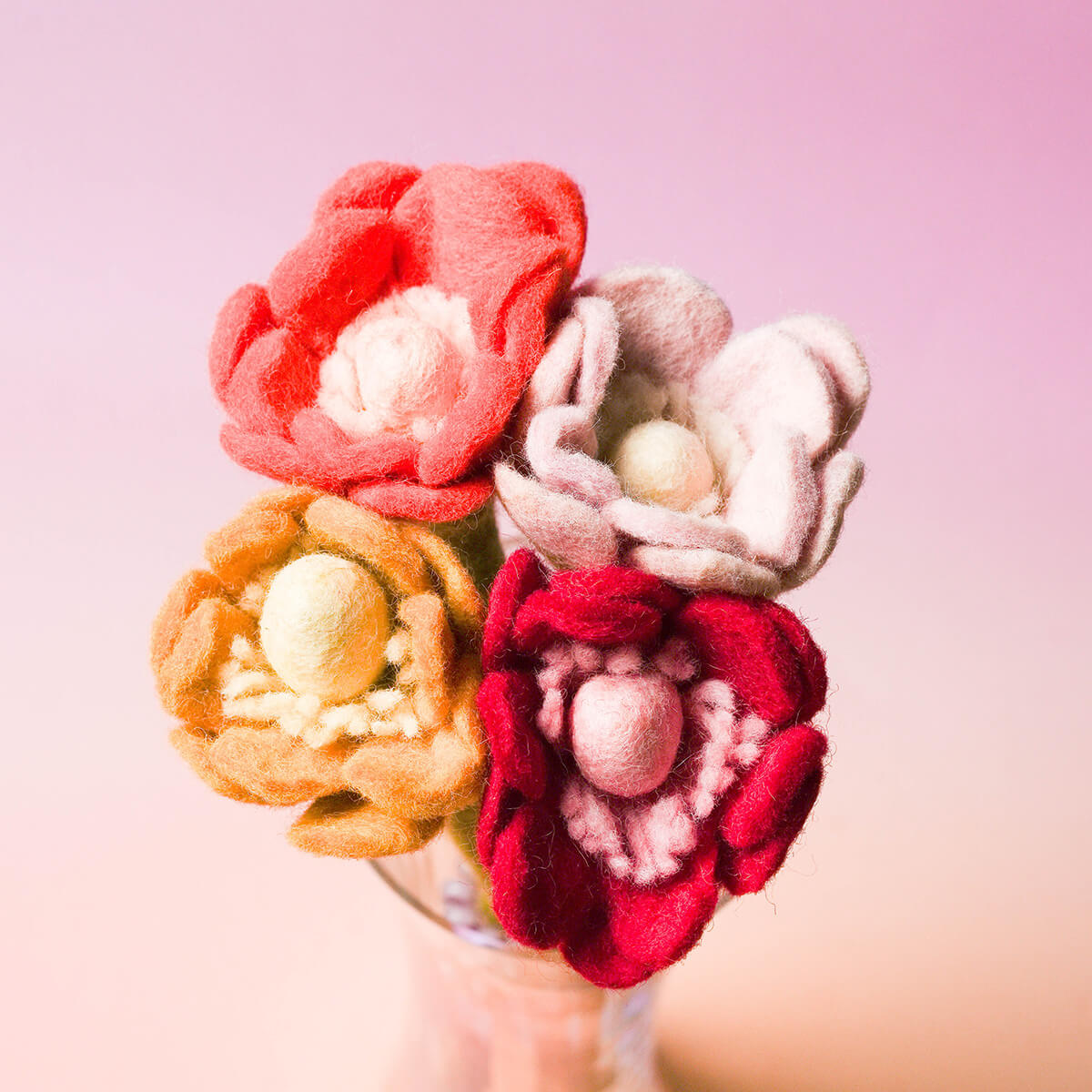 フェルトフラワー(ポピー)