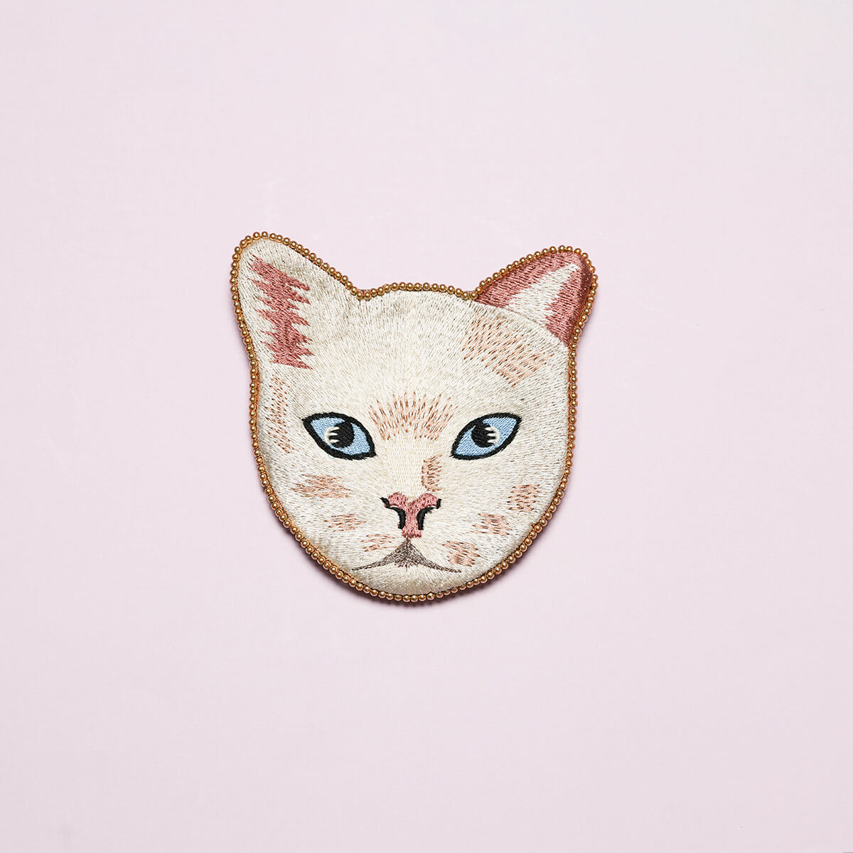 キャット刺繍ポーチ