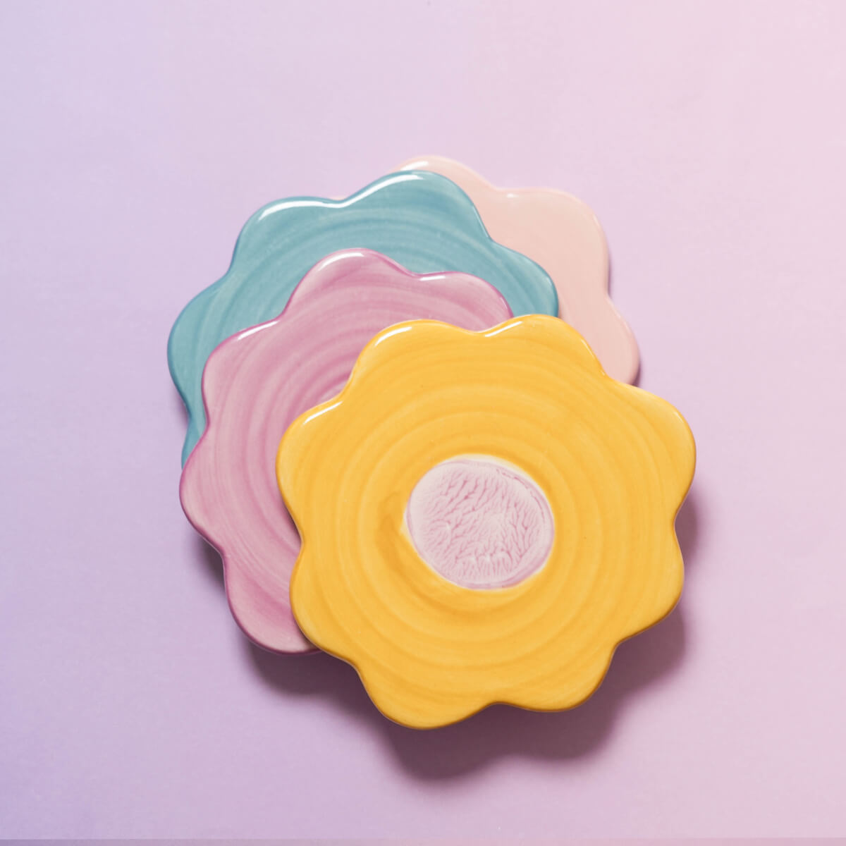 Stoneware Floral Coasters(コースター)