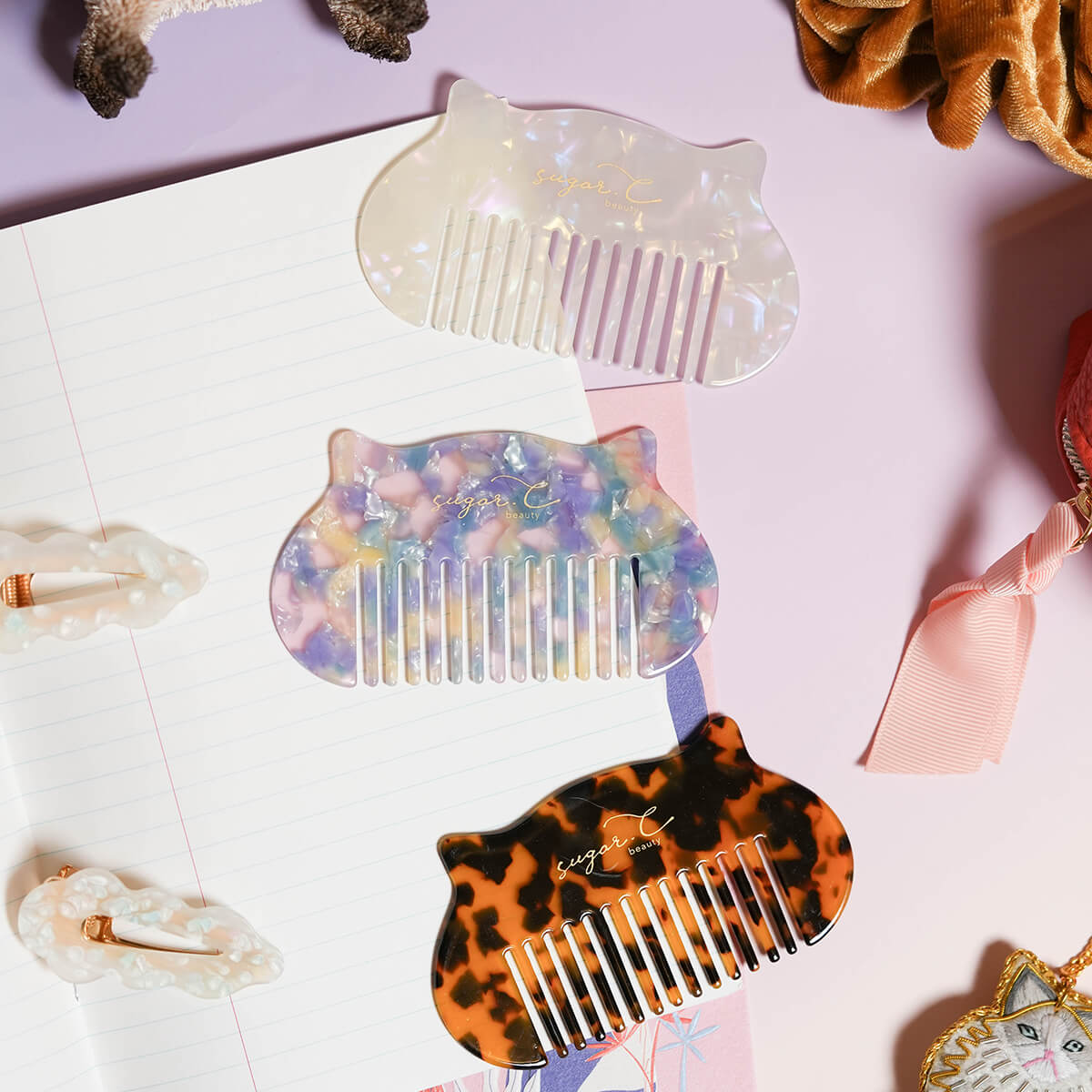 ネコの前髪シースルーコーム