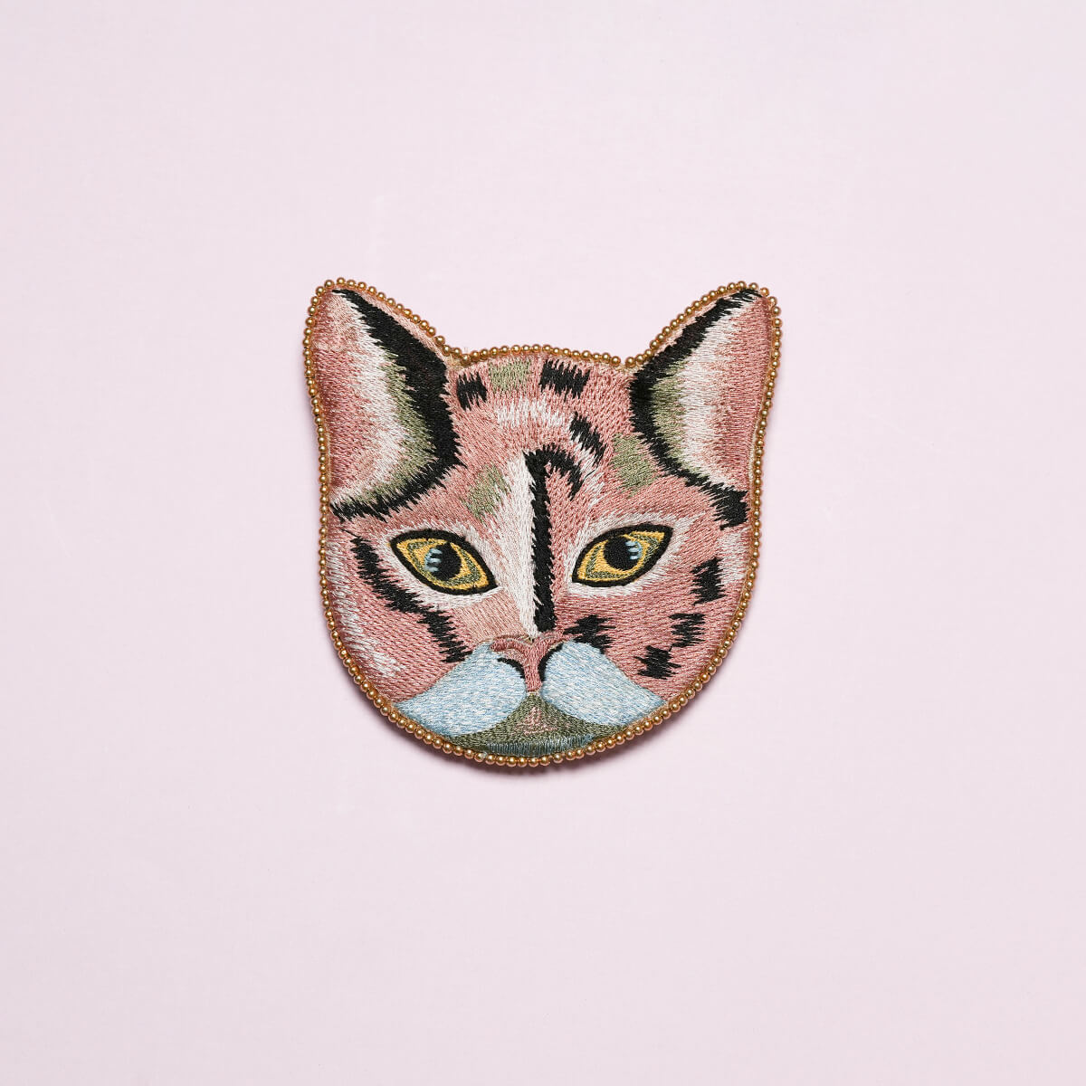 キャット刺繍ポーチ