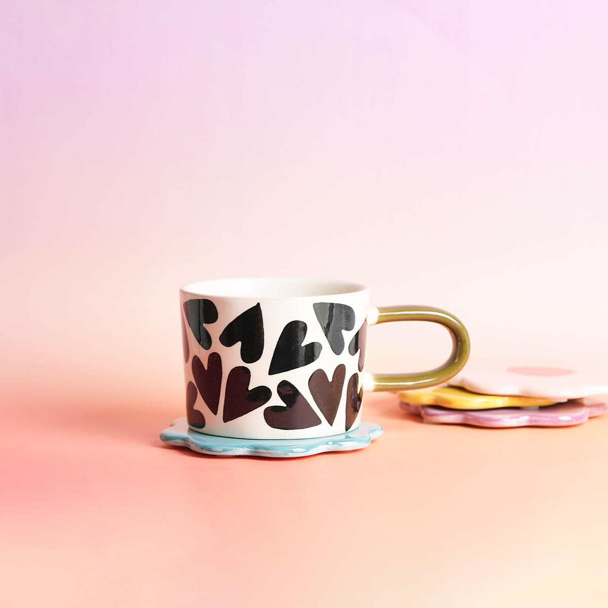 Stoneware Floral Coasters(コースター)