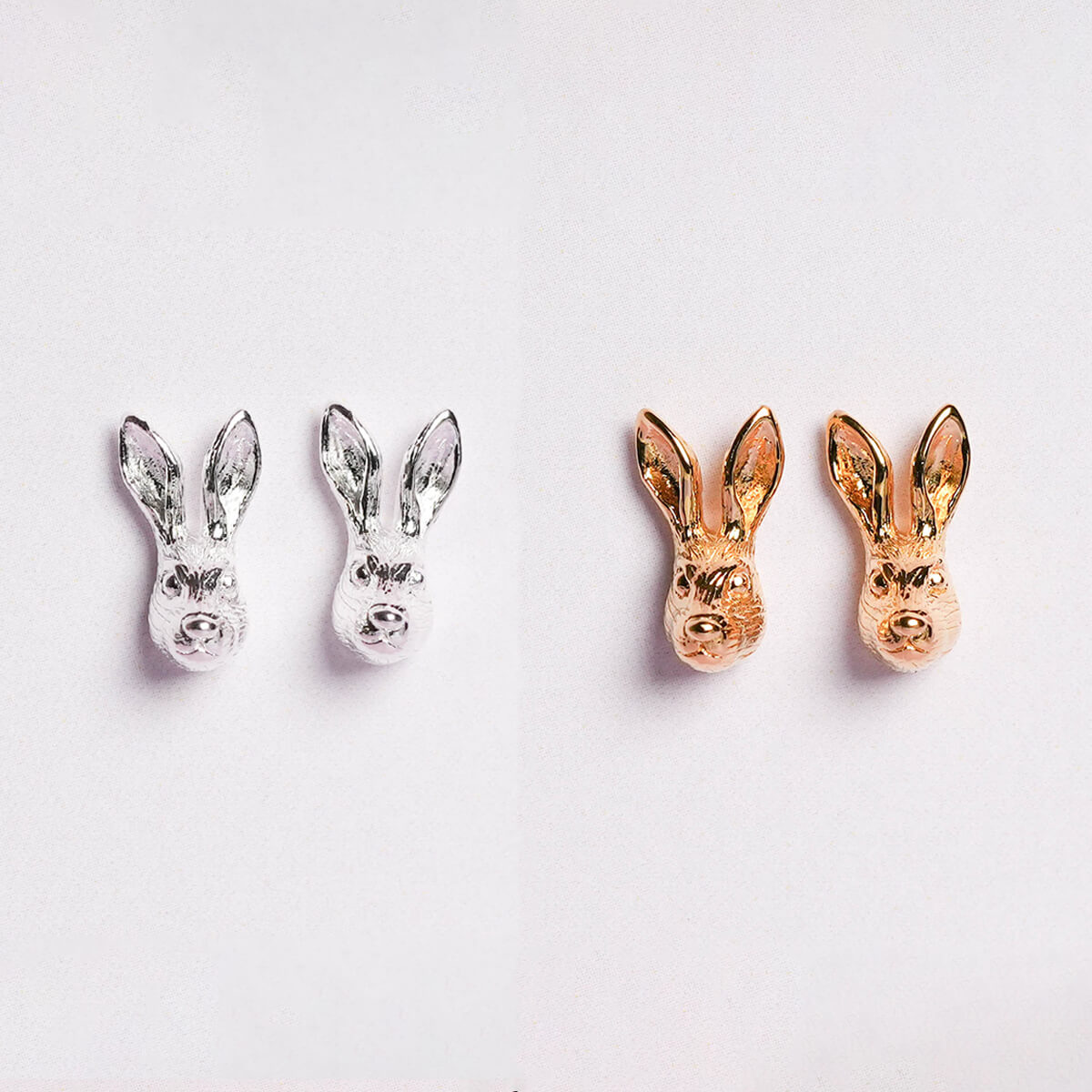 野うさぎのスタッドピアス