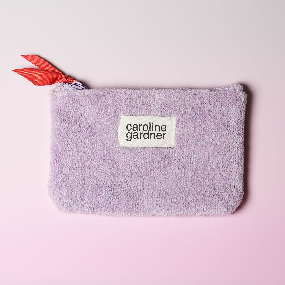 Lilac Towelling Zip Pouch | 小さなときめきの雑貨 Hello world style