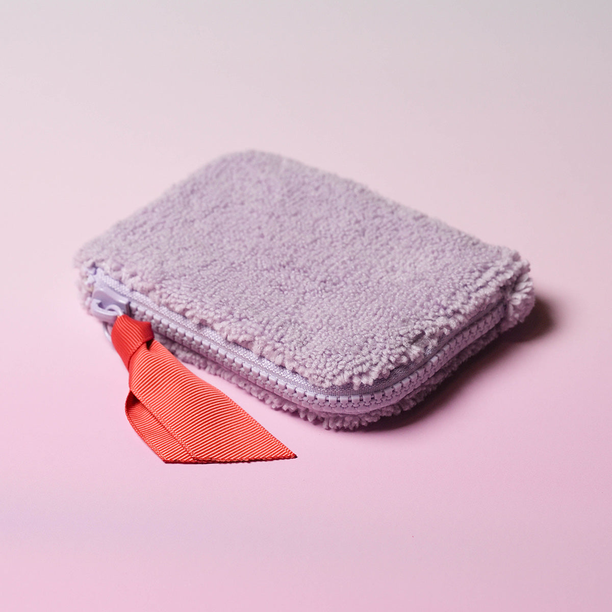 Lilac Towelling Corner Purse