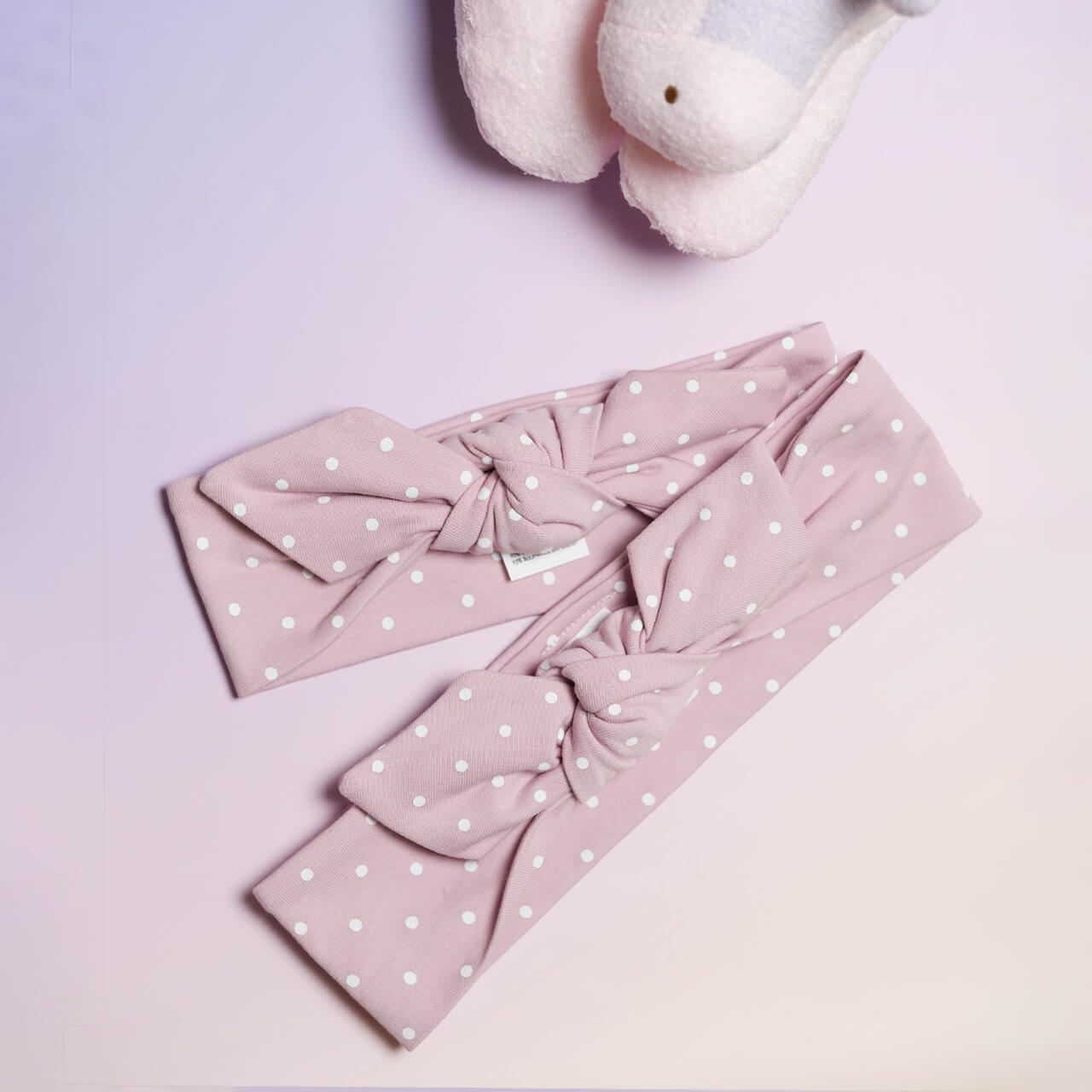 【ベビー&キッズ】UL&Ka ヘアバンド(ピンクとドット)