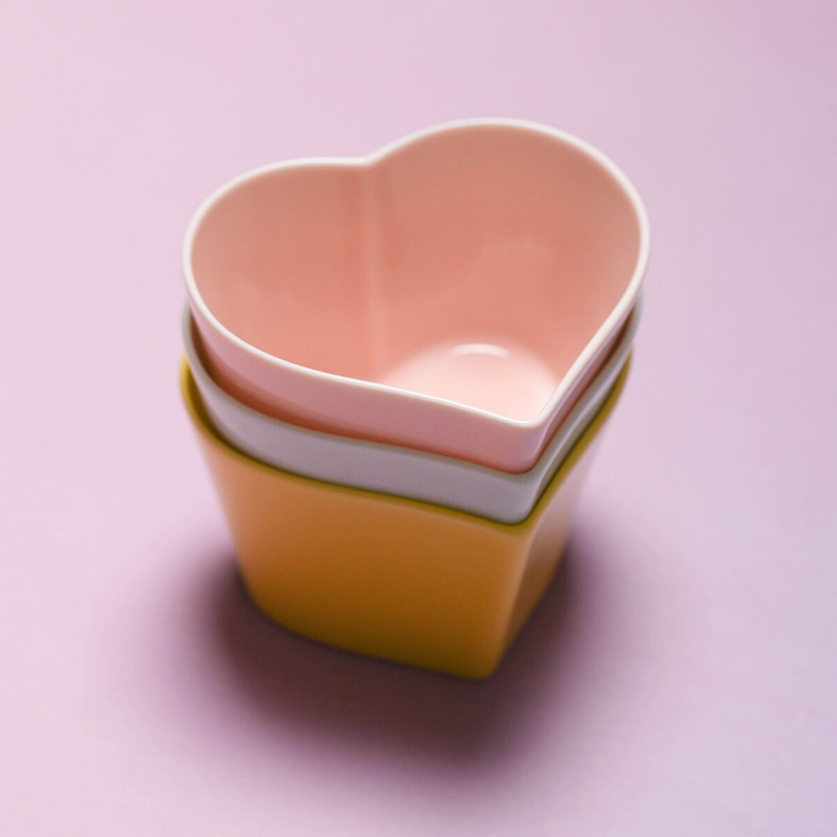 heart white porcelain