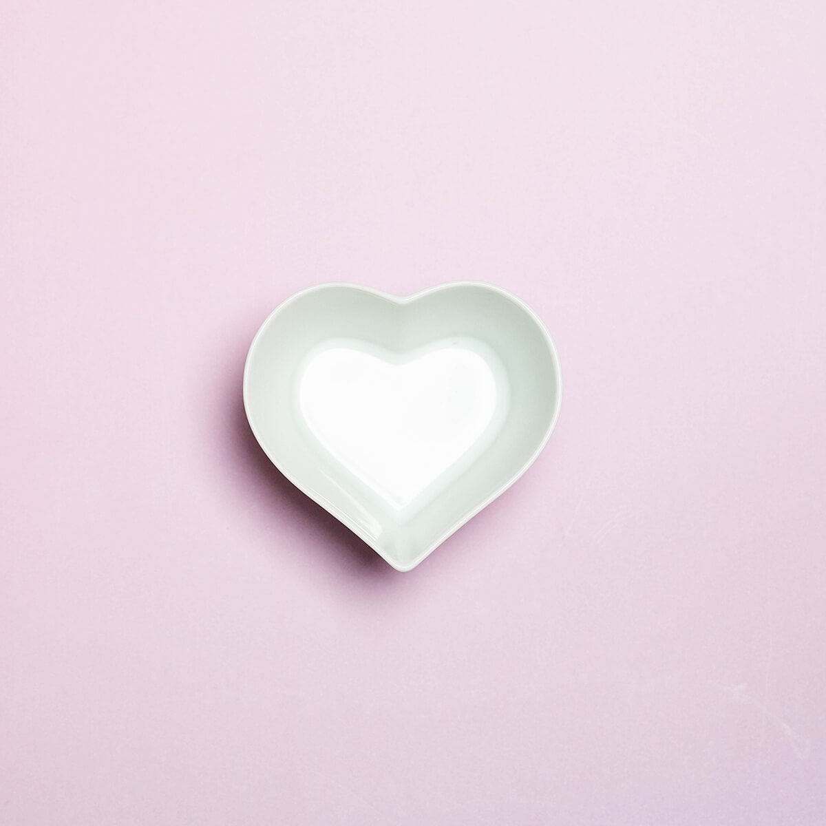 heart white porcelain
