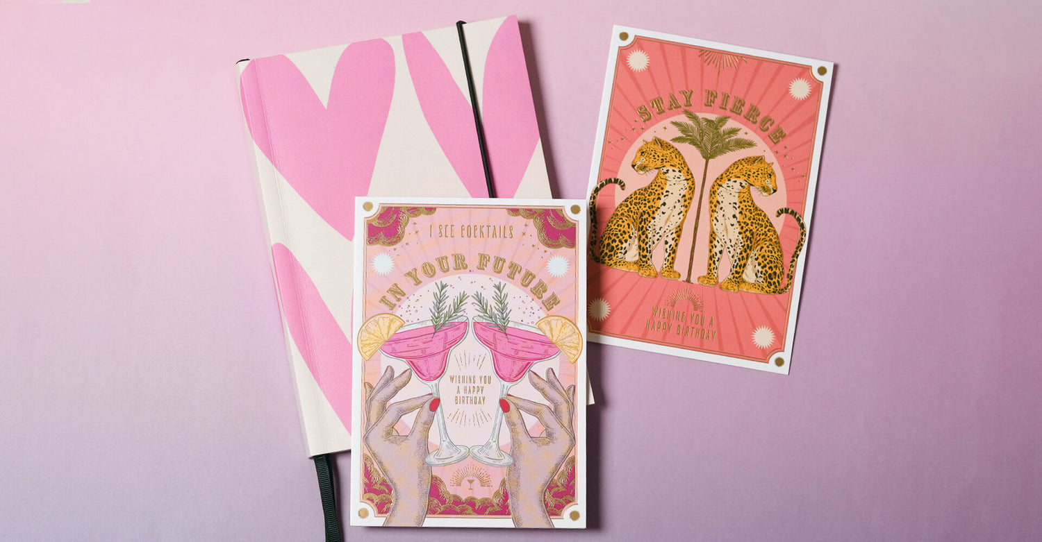 なんだかラッキーなことがありそうな予感がする、アートのようなバースデーカード