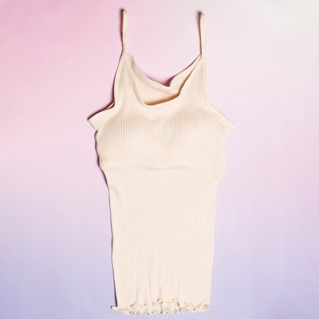 リブカップ付きキャミソール