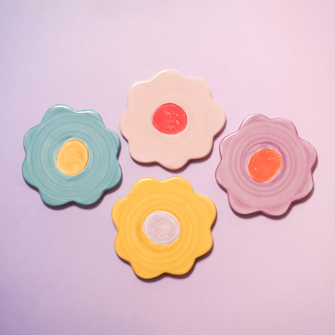 Stoneware Floral Coasters（コースター）