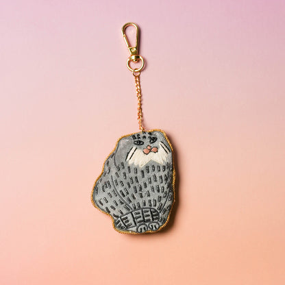 ザリ刺繍のキーホルダー