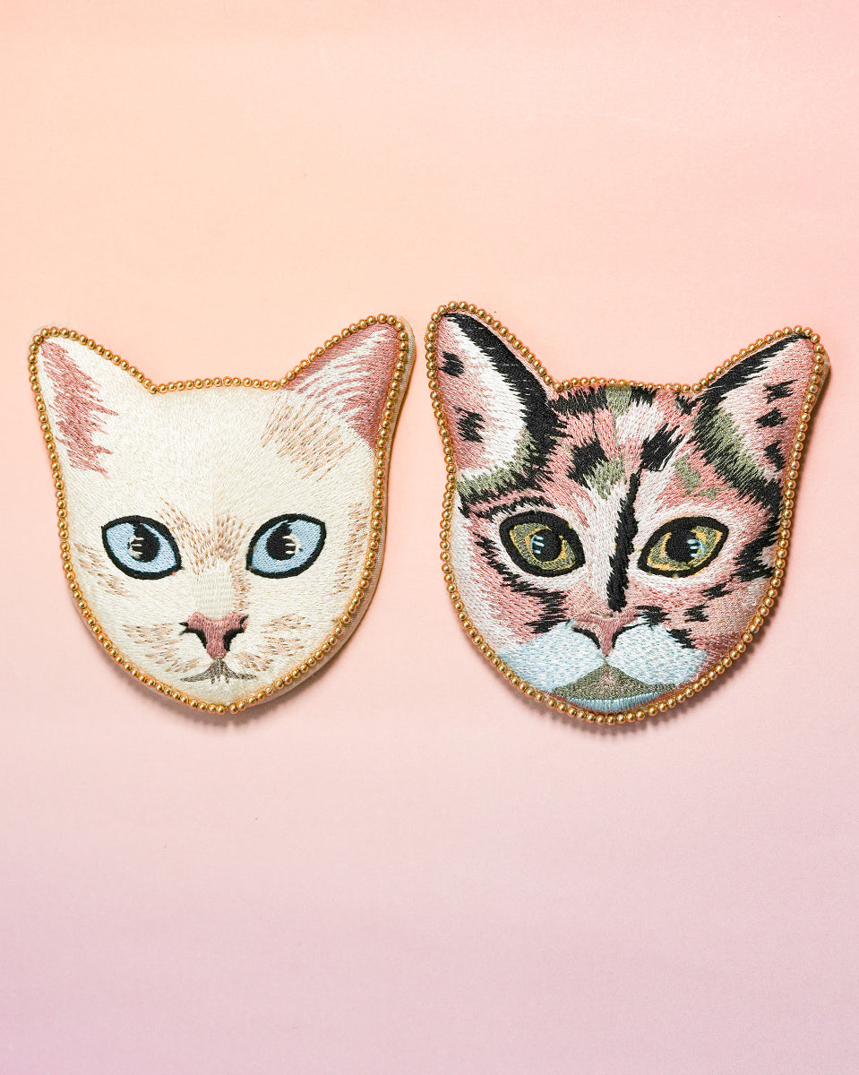 貓咪刺繡鏡