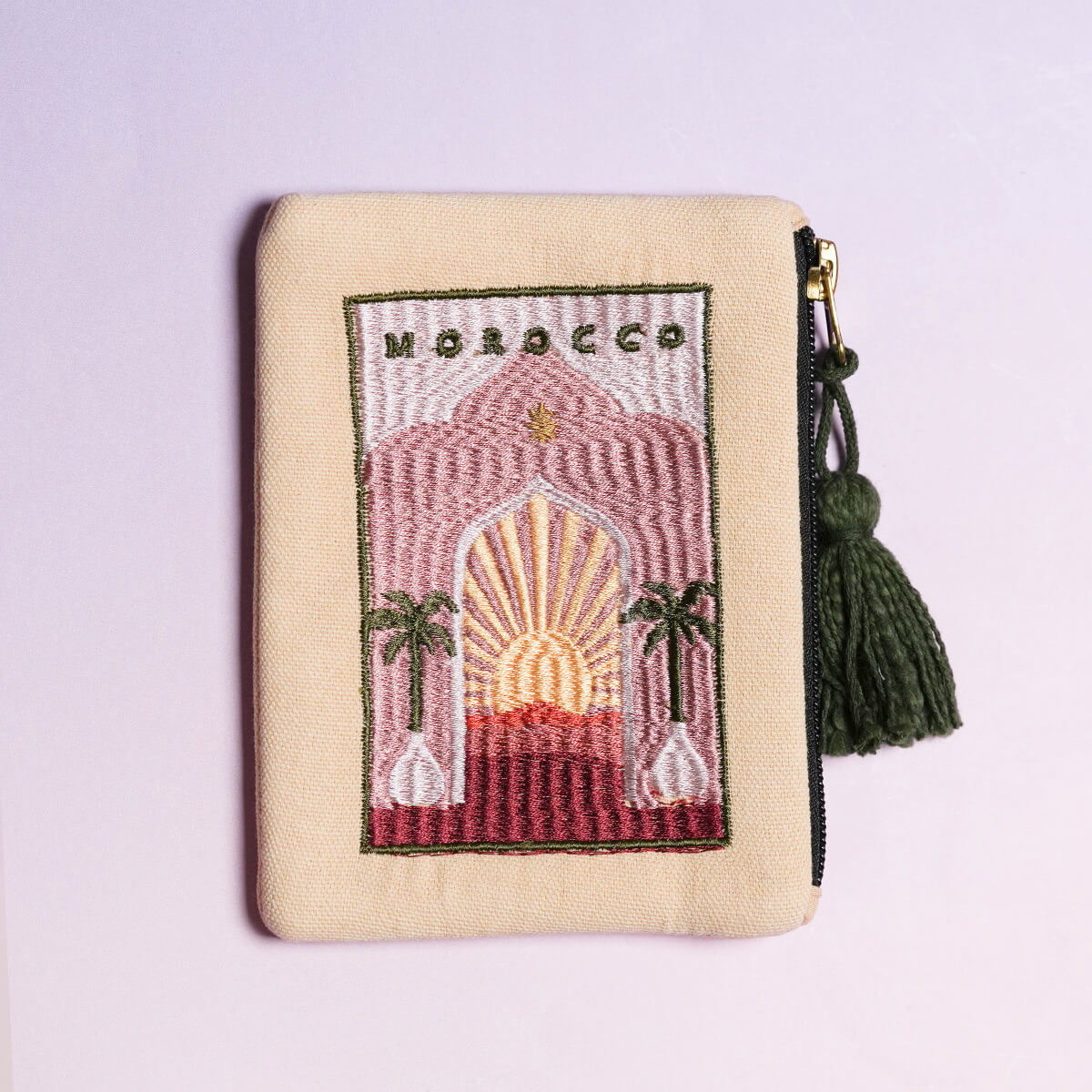 ワールドトリップ刺繍ポーチ