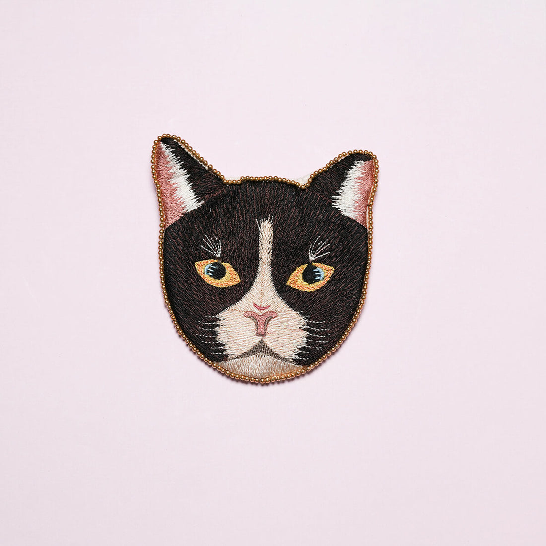 キャット刺繍ポーチ