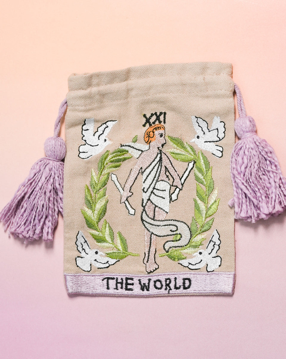 【30%OFF】タロット刺繍巾着 訳あり