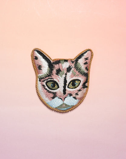 【30%OFF】キャット刺繍ミラー