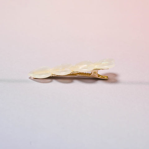 marble heart hair clip
