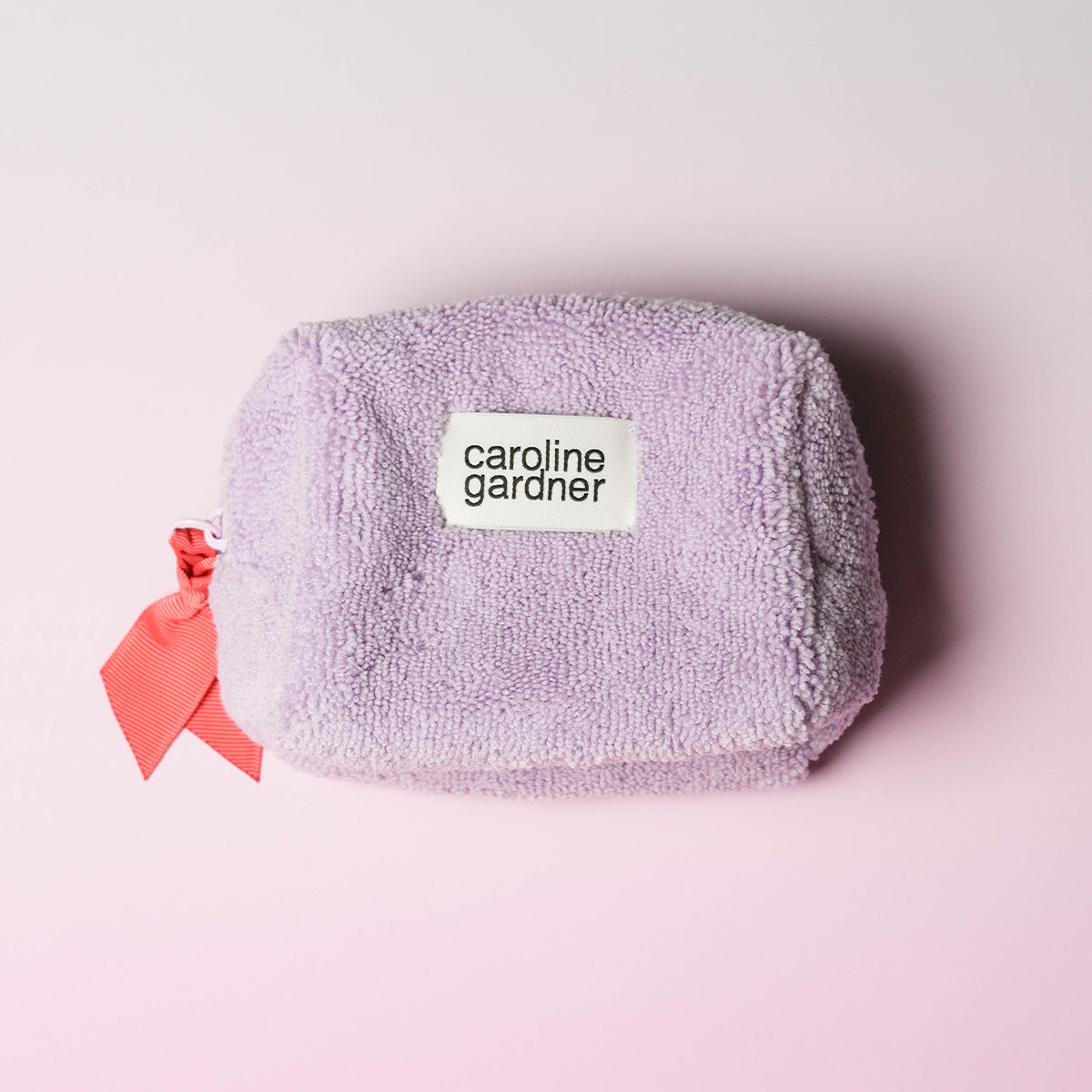 Lilac Towelling Mini Cube cosmetic Bag