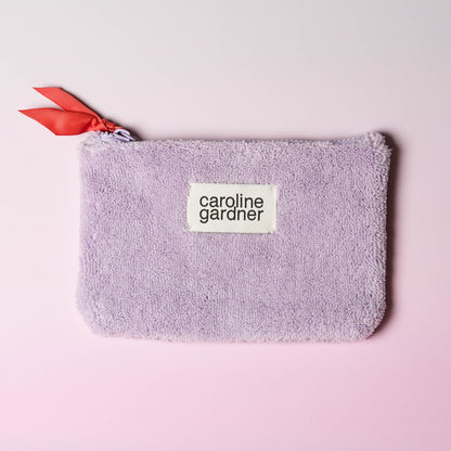 Lilac Towelling Zip Pouch