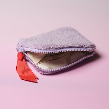 Lilac Towelling Corner Purse