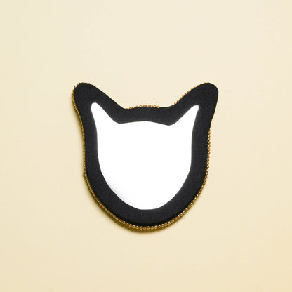 キャット刺繍ミラー