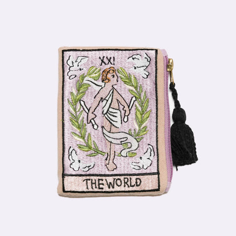 tarot embroidery pouch