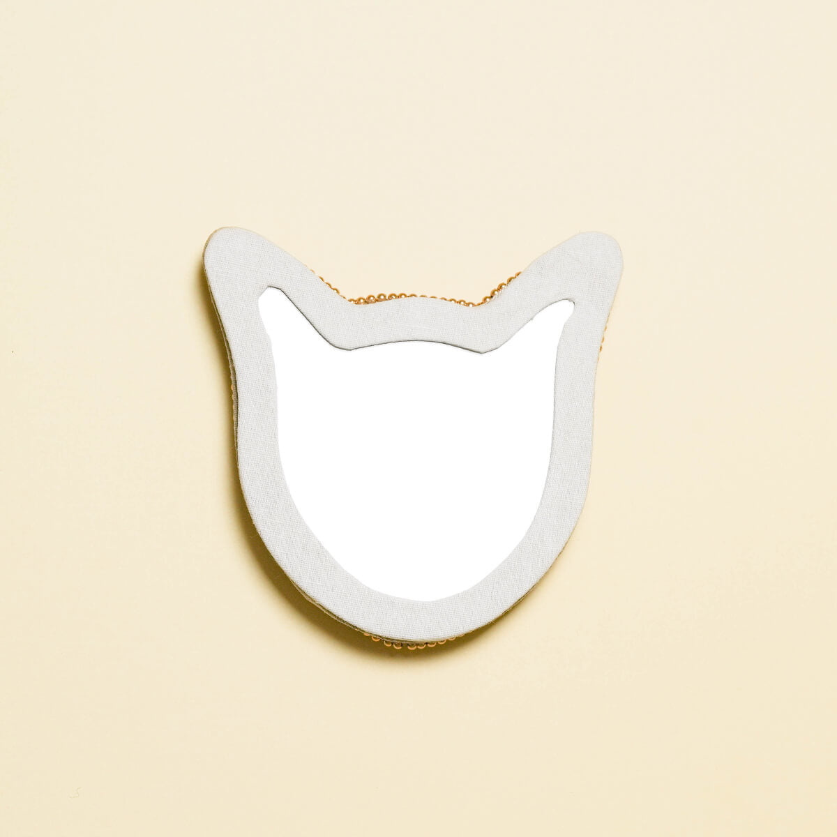 キャット刺繍ミラー