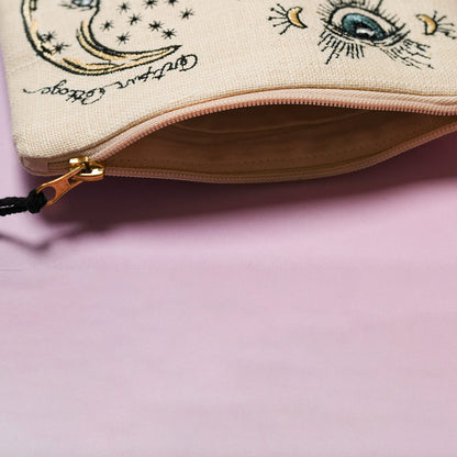 コズミック刺繍ポーチ