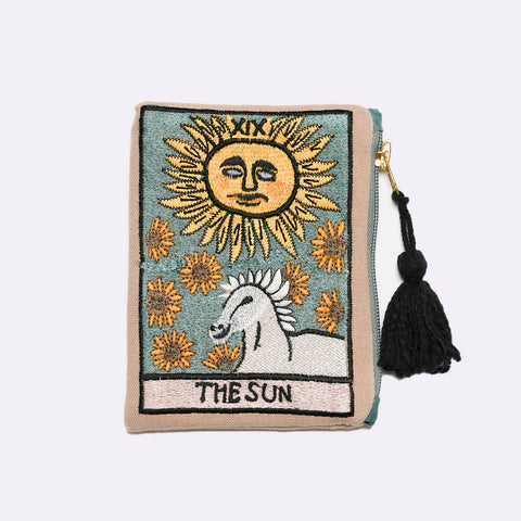 tarot embroidery pouch