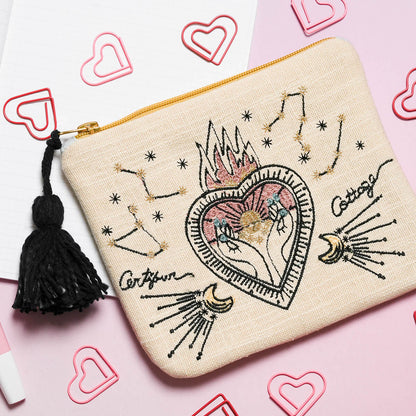 コズミック刺繍ポーチ